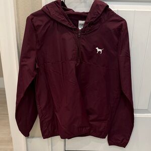 PINK Victoria's Secret Burgundy Hooded Jacket